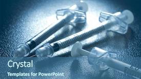  Presentation with insulin - Slides enhanced with syringes for insulin background and a ocean colored foreground