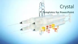  Presentation with capsules pills pill doctor prescription - Amazing slides having syringes monovet ampoules and pills backdrop and a  colored foreground