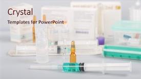  Presentation with illegal drugs drug smuggling - PPT theme with syringes with ampules of drugs background and a sky blue colored foreground