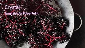  Presentation with syrup - Amazing PPT theme having syrup - fresh elderberries on black background backdrop and a wine colored foreground