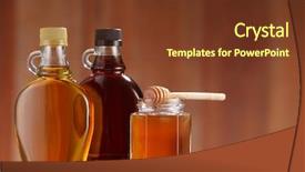  Presentation with syrup - Audience pleasing theme consisting of agave - syrup and honey backdrop and a tawny brown colored foreground