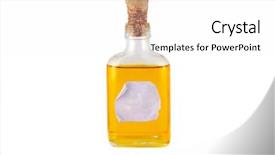  Presentation with medicine syrup - PPT layouts featuring syrup botttle - old corked medicine bottle again background and a white colored foreground
