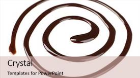  Presentation with frames isolated on white brown - Theme having syrup drips isolated on white background and a coral colored foreground