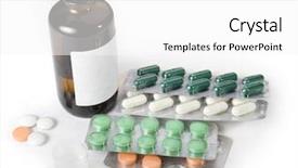  Presentation with syrup drugs - Theme consisting of syrup medicine - pharmaceutical drugs isolated on white background and a  colored foreground