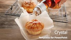  Presentation with maple tea - Audience pleasing slides consisting of syrup onto tasty bacon muffin backdrop and a  colored foreground
