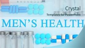  Presentation with men health - Audience pleasing slides consisting of urinary system - set of medicine closeup men's backdrop and a sky blue colored foreground