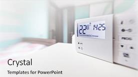  Presentation with smart home - PPT layouts consisting of system climate control smart house background and a white colored foreground