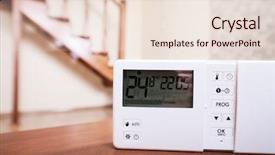  Presentation with climate - PPT theme having system climate control smart house background and a lemonade colored foreground