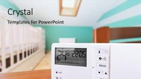  Presentation with climate - Audience pleasing PPT theme consisting of system climate control smart house backdrop and a lemonade colored foreground