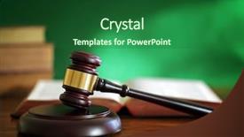  Presentation with law books - Beautiful slides featuring system concept gavel and law backdrop and a forest green colored foreground