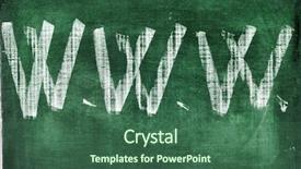  Presentation with www - Colorful PPT theme enhanced with wirless - www abbreviation for world wide backdrop and a ocean colored foreground