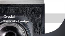  Presentation with speakers - Slides consisting of system dynamics - black hi-fi sound speakers background and a  colored foreground