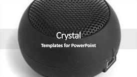  Presentation with speaker - Beautiful PPT theme featuring system dynamics - mini speaker isolated backdrop and a dark gray colored foreground