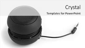  Presentation with octopus on isolated white - PPT theme having smiling young teenager listening to music on a set of headphones as she stands against a grunge graffiti covered urban wall with copyspace background and a dark gray colored foreground