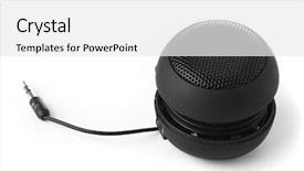  Presentation with mini power plant - Presentation theme featuring system dynamics - mini speaker isolated background and a white colored foreground
