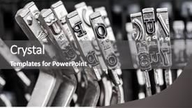  Presentation with chaos - Audience pleasing PPT theme consisting of system dynamics - type an old typewriter representative backdrop and a  colored foreground