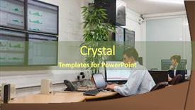  Presentation with diagnostics - Presentation theme enhanced with running diagnostics in large data background and a violet colored foreground