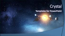  Presentation with planets - Audience pleasing slide set consisting of system of planets mixed media backdrop and a wine colored foreground