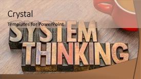  Presentation with system thinking - Cool new theme with system thinking word abstract backdrop and a soft green colored foreground