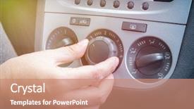  Presentation with car air conditioning - Audience pleasing PPT layouts consisting of system with fan speed selector backdrop and a coral colored foreground