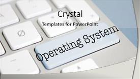  Presentation with keyboard - Slide deck featuring system written on a keyboard background and a  colored foreground