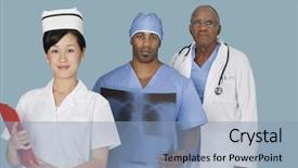  Presentation with ethnic - PPT layouts with systeme respiratoire - portrait of three multi ethnic background and a light blue colored foreground