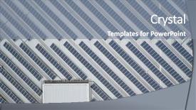  Presentation with solar panel - Amazing presentation design having systems down - solar panel plant on roof backdrop and a gray colored foreground