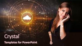  Presentation with cloud technology - Presentation consisting of systems thinking - person talking on the phone background and a wine colored foreground