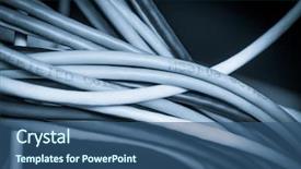  Presentation with ethernet - Audience pleasing PPT theme consisting of systems transmit - close-up of network hub backdrop and a ocean colored foreground