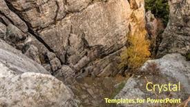  Presentation with periodic table chemistry radon - Slide deck consisting of szczeliniec-sanstone-gully-within background and a tawny brown colored foreground