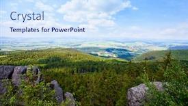  Presentation with mountains - Audience pleasing slides consisting of szczeliniec-wielki-in-stolowe-mountains backdrop and a sky blue colored foreground