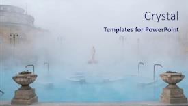  Presentation with budapest - PPT layouts consisting of szechenyi-baths-in-budapest background and a  colored foreground
