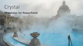  Presentation with budapest - Slide deck featuring szechenyi-baths-in-budapest and a light gray colored foreground