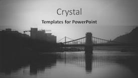  Presentation with danube - PPT theme with szechenyi-chain-bridge background and a light gray colored foreground