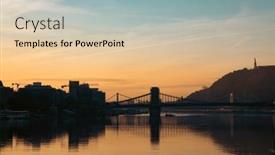  Presentation with danube - Slide deck having szechenyi-chain-bridge background and a lemonade colored foreground