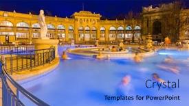  Presentation with budapest - Theme enhanced with szechnyi-thermal-bath-spa background and a light blue colored foreground