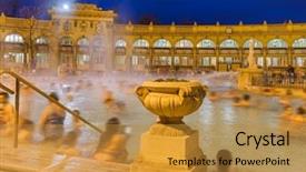 Presentation with hungary - Cool new presentation design with szechnyi thermal bath spa backdrop and a gold colored foreground