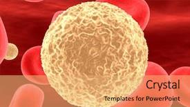 Presentation with blood cell - Beautiful PPT theme featuring t- killer cell backdrop and a yellow colored foreground