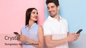  Presentation with modern - Slides featuring t cell - image of modern man background and a coral colored foreground