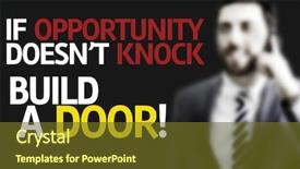  Presentation with business opportunity - Presentation theme having philosophy management - business man with the text background and a tawny brown colored foreground