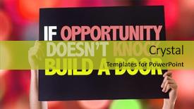  Presentation with opportunity - Amazing PPT theme having t knock build a door backdrop and a gold colored foreground
