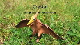  Presentation with dinosaur - Colorful PPT layouts enhanced with t rex - dinosaur in the grass backdrop and a yellow colored foreground