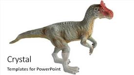  Presentation with dinosaur - Presentation theme having t rex - dinosaur isolated on white background background and a white colored foreground