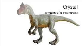  Presentation with dinosaur - Audience pleasing presentation consisting of t rex - dinosaur isolated on white background backdrop and a white colored foreground
