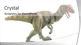  Presentation with dinosaur - Presentation theme having t rex - dinosaur on the white background background and a white colored foreground