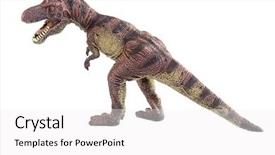  Presentation with dinosaur - PPT theme enhanced with t rex - dinosaur on the white background background and a white colored foreground