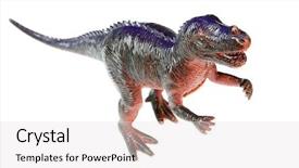  Presentation with dinosaur - Amazing PPT layouts having t rex - one dinosaur toy backdrop and a light gray colored foreground