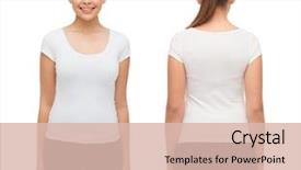  Presentation with t shirt on hanger design - Colorful slide deck enhanced with t-shirt design and people backdrop and a lemonade colored foreground