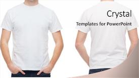  Presentation with t shirt on hanger design - Amazing presentation theme having t-shirt design and people backdrop and a white colored foreground