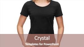  Presentation with black woman - Presentation theme enhanced with t-shirt design concept - smiling background and a coral colored foreground